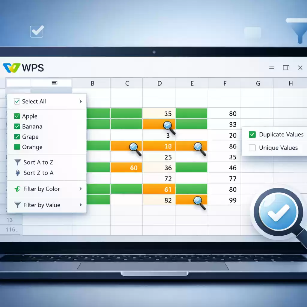 WPS表格快速筛选功能详解，wps表格筛选重复数据 ~ WPS官网下载-WPS官网下载