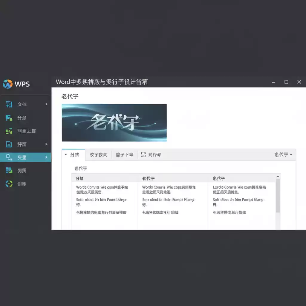Word中多栏排版与艺术字设计指南，word多栏版式编排-WPS官网下载