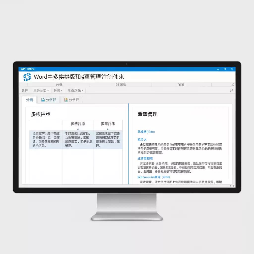 Word中多栏排版和章节管理的详细操作，文档可以多栏并存-WPS官网下载
